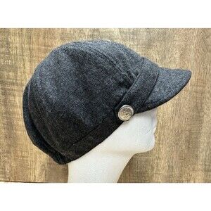 Express Women one size gray vintage cap hat fall winter wool